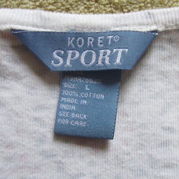 KORET Women's Size Large 3/4 Sleeve Pullover Geometric Design Top --- - Picture 3 of 3